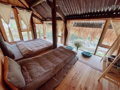 Double or Twin Room with River View — Lao Chải riverside stay&coffee